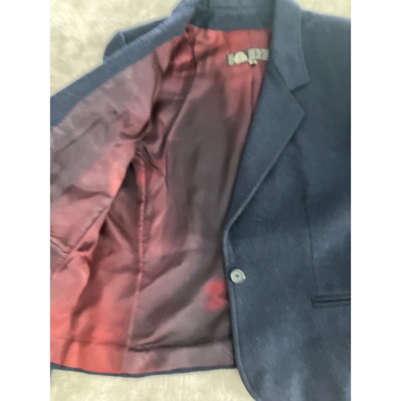 Haberdasher Navy Blue 100% Pure Wool Blazer Jacket Lined Sz 11 Schoolboy - Picture 8 of 9